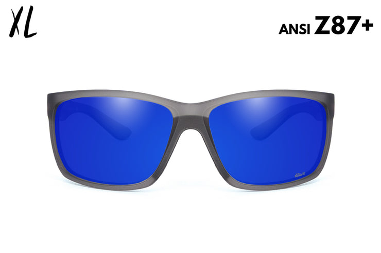 Breach XL - Frosted Gray - Deep Blue Polarized ANSI Z87+