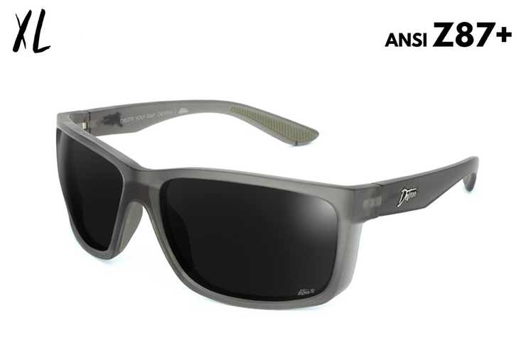 Breach XL - Frosted Gray - Jet Black Polarized ANSI Z87+