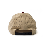 Burgundy & Tan Snapback Hat
