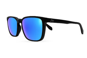 Cabana - Matte Black - Electric Blue Polarized