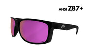 Breach - Matte Black - Pink Polarized ANSI Z87+