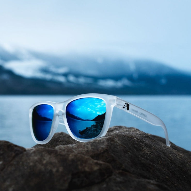 Frosted Clear - Electric Blue Lens Polarized - Essentials
