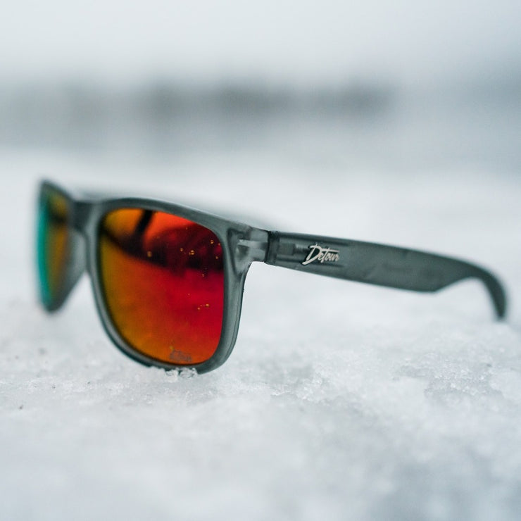 Eminence - Frosted Storm Gray- Red Sunset Lens Polarized