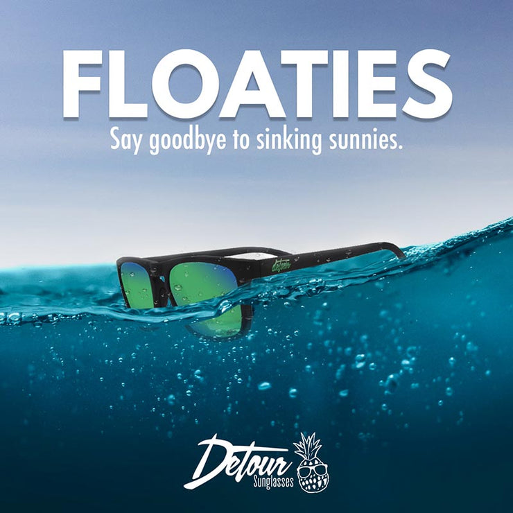 Floaties - Matte Black - Green Machine Polarized