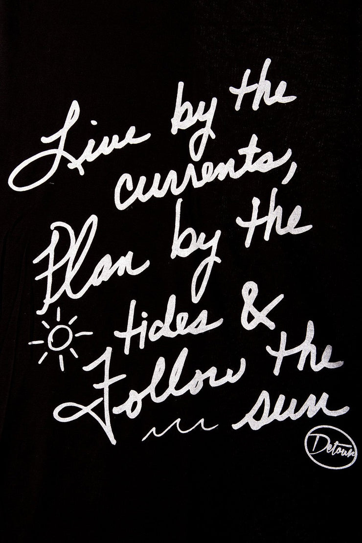 Womens Tanks - Live By The Currents Tank